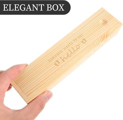 PRETYZOOM Pregnancy Test Keepsake Box Wooden Keepsake Case for Newborn Announcement Elegant Storage for Mementos