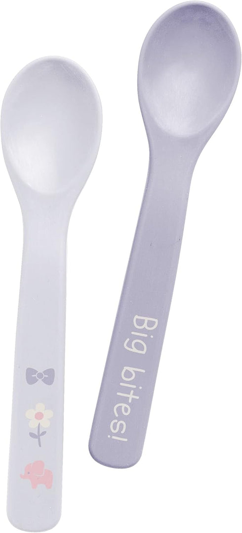 Stephen Joseph Baby Silicone Spoon Set, First Stage Feeding Spoons for Infants, Encourages Self-Feeding, Elephant