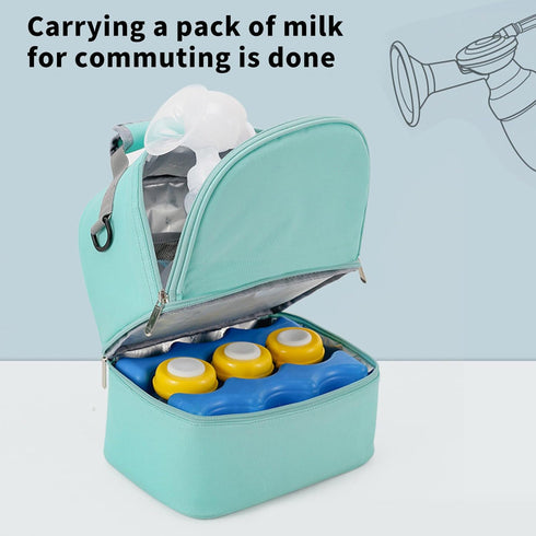 WTWU Backpack Portable Insulated Breast Milk Storage Keeps Milk Freshing for Nursing Moms Large Capacity Compartments