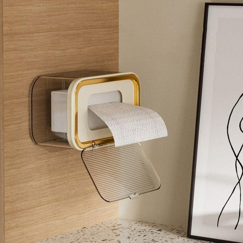 Generic Wet Wipes Dispenser,Wall Mounted Wet Wipes Dispenser Box with Sealing Design Lid Dustproof Refillable Wipe