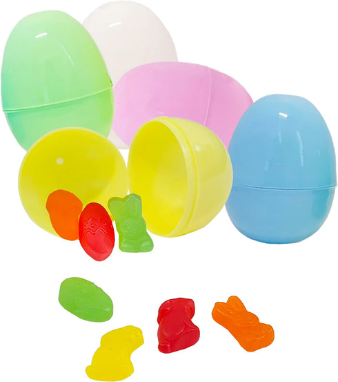 150-Pack, 2.25" The Dreidel Company Fillable Easter Eggs Pastel Colorful Bright Plastic Easter Eggs with Hinge, Perfect