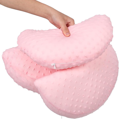 Cooling Maternity Belly Pillow for Pregnancy Side Sleeping, Small Adjustable Pregnancy Pillow with Lumbar Support, Soft