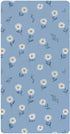 miaozhen Cotton Baby Crib Sheets Comfy Breathable White Daisy Flower Pastel Blue Crib