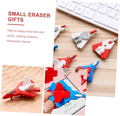 TOYANDONA Aircraft Eraser Toy, 36 Pcs Eraser Prizes for Mini Puzzles, Cartoon Helicopter Erasers