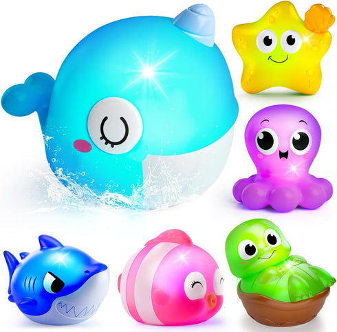 Light Up Bath Toys for Kids Ages 1-3, Pool Toys for 1