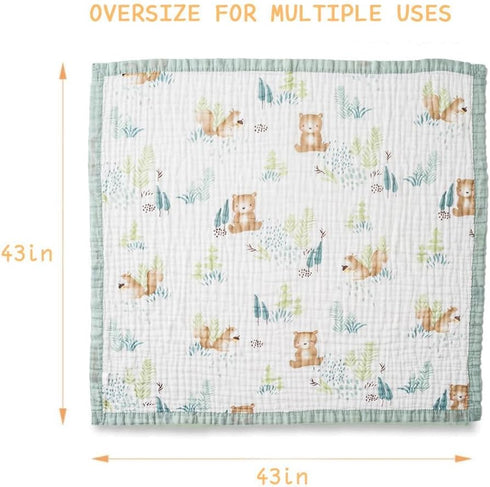 Generic 6 BATTILO PTY Layer Muslin Baby Blankets, Nursery Blankets for Boys Girls, Swaddle Blankets Babt Blanket