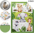 FIGEPO Set Sets Baby Crib Bedding Safari Neutral Crib Nursery Comforter Bed Decor with Fitted Crib Sheet, Comforter