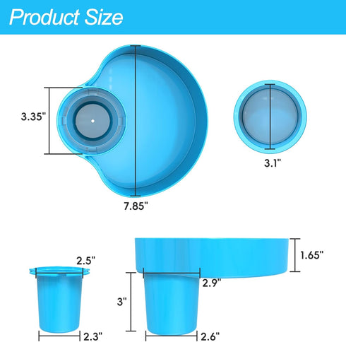 (2, Car Seat Snack Tray for Kids: Kids Car Travel Tray with Cup Holder, Toddlers Road Trip Essential, Snacks Food Plate