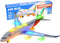 PowerTRC Kids Airplane Toys, Bump & Go Action Airplane with LED Light and Music, Gift for Boys Girls Ages 3-12