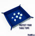 FanRoll by Metallic Dice Games Fold Up Velvet Dice Tray w/PU Leather Backing - Blue for RPG Dice Accessories