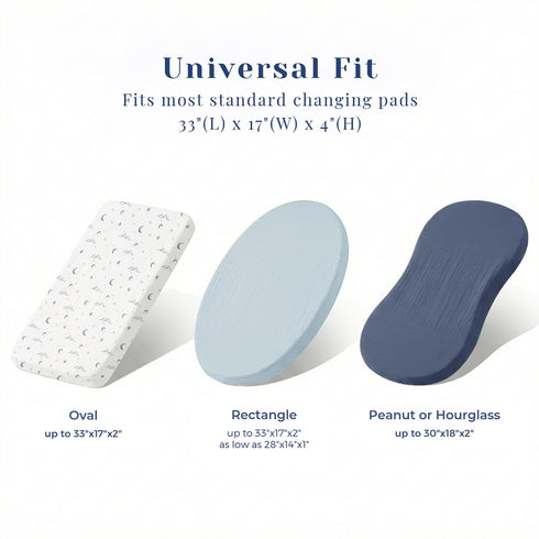 Coreeky 3 Pack 100% Muslin Cotton Changing Pad Covers for Girl, Boy, Soft Changing Table Cover, Breathable Baby Nursery