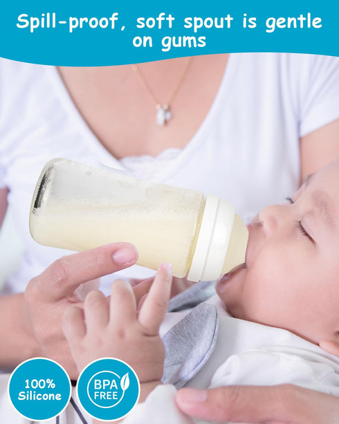 1m+, 6 Count Silicone Nipple for Pigeon Baby Bottle, Size S, Slow Flow