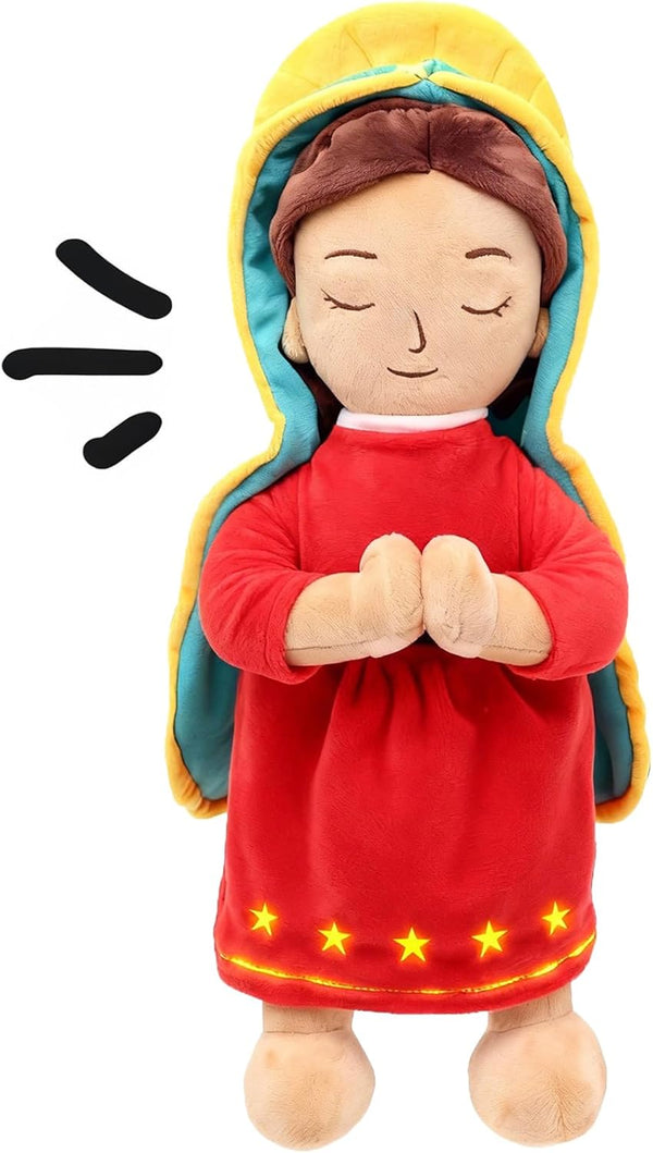 Yelakey Talking Guadalupe Plush Musical Virgin Mary Plush, Virgen de Guadalupe Talking