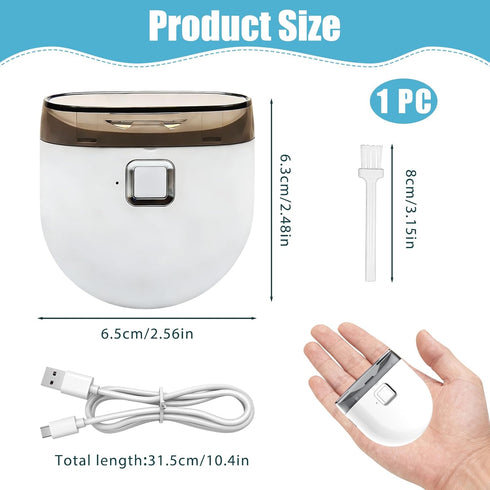 Duoxiate Trimmer 2-Speed Rechargeable Electric Nail Clipper with LED Light, Automatic Nail with Built-in File