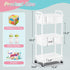 3 SUNALLY Baby Diaper Caddy Cart, Tier Rolling Diaper Cart with Lockable Wheels for Nursery Essentials, Large Capacity