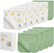 Fhealkid Muslin Burp Cloths Sets Newborn Baby Boy Essentials Must Haves 100% Cotton