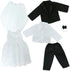 18 Inch Set, 18 Inch Doll Clothes Accessories Wedding Bride Wedding Dress and Groom Suit Outfit, Veil, Bow Tie