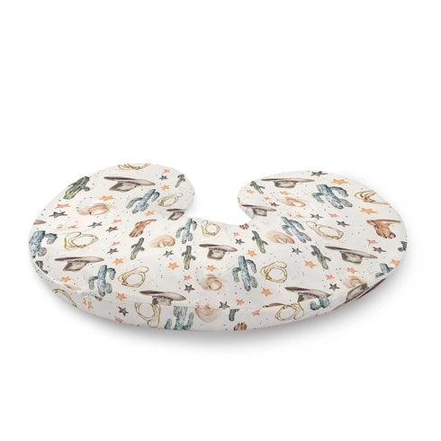 KuphiL10C Western Cactus Hats Stars Pattern Nursing Pillow Cover, Unisex Removable Breastfeeding Pillowcase Slipcover