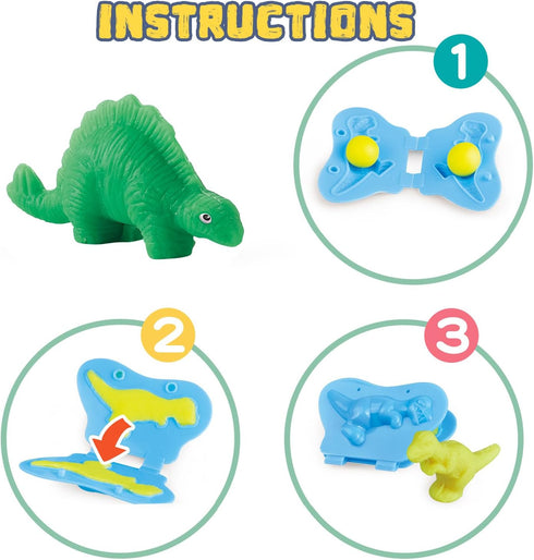 VConejo Color Dough Toys Accessories Set for Kids 2-4-8 Years, Dinosaurs World Creations Tools