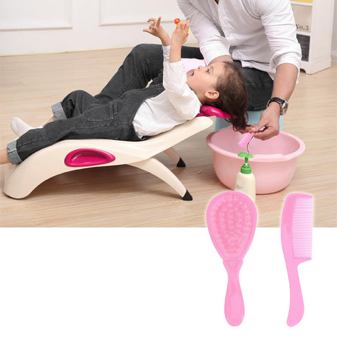 Set 4.72X1.77X0.98 Inches Healifty Baby Comb and Brush with Gentle Massage Comb for Infant Scalp Care Soft and Safe