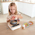 Playset Hape Fun Fan Fryer | Wooden Tabletop Stove with Fan, Kitchen for Preschoolers, Includes Salt and Pepper