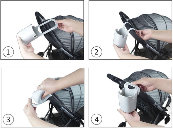Cup Holder Storage, Stroller Cup & Phone Holder Organizer for Scooter, 18.00 * 13.00 * 5.00CM, Black