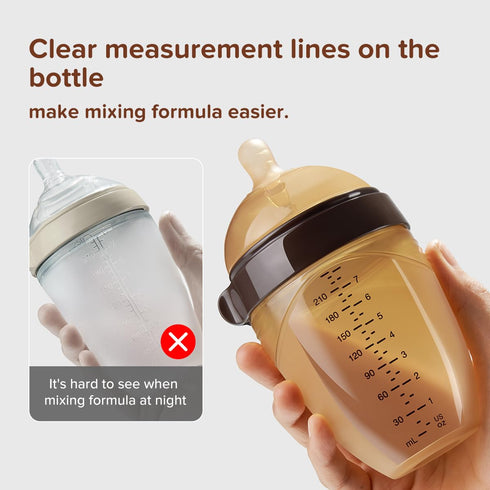 Nipple(7-10 Months),8oz1pack Thyseed Silicone Natural Breast-Like Bottle