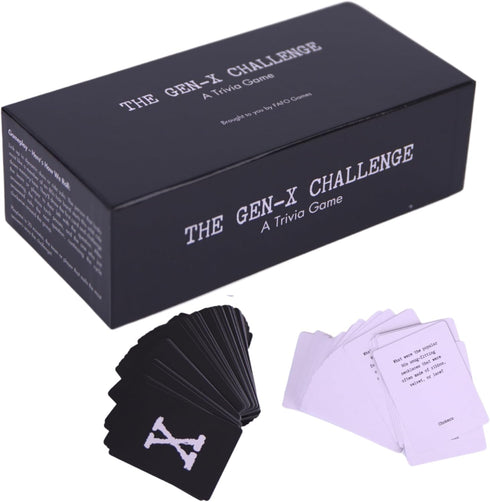 FAFO GAMES 80s 90s 600 The Gen-X Challenge - and Trivia Card Game with Trivia Cards - Pop Culture Trivia Game