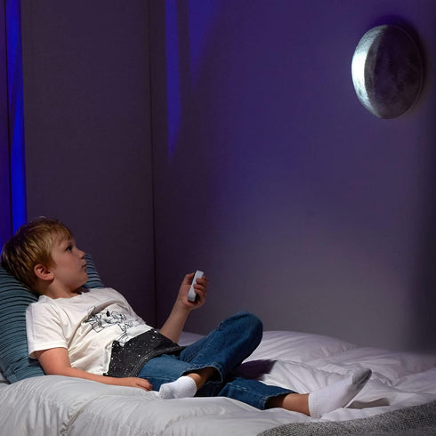 12 6+ Uncle Milton Moon in My Room - Light-Up Lunar Phases, Remote Control or Automatic, STEM Toy, Great Gift for Boys