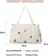 SONARIN Mommy Embroidery Diaper Bag Tote,Stylish Large Capacity Nappy Changing Bag Portable Travel Bag with Stroller