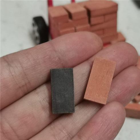 Cayway 420 PCS Mini Bricks, Tiny Black Bricks for Landscaping, Crafts, Dollhouse Mini Garden Accessories