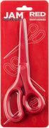 JAM PAPER Multi-Purpose Precision Scissors, 8 Inch, Red with Ergonomic Handle & Stainless Steel Blades