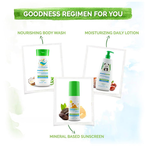 6.76 Oz (200ml) Mamaearth Daily Nourishing Body Wash for Babies | Tear-Free Formula with Coconut | Hydrating