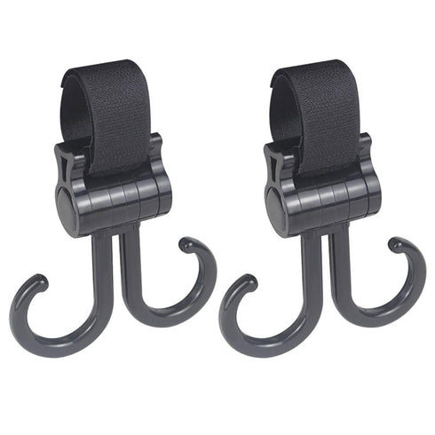 JOKOTI Upgraded Car Hook Baby Stroller Hooks for Hangings Diaper Bags Stroller Hook Stroller Accessories Travel, black
