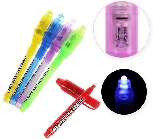 MALEDEN Invisible Ink Pen, Upgraded Spy Invisible Ink Pen with UV Light for Secret Messages and Kids Toys