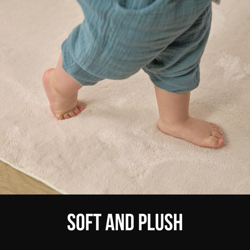 5x7, GORILLA GRIP Slip Resistant Soft Washable Stain Resistant Area Rug, Plush Thick Carpet for Bedroom Living Room, No