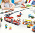 BYWbricks Set (711 City Ladder Fire Truck Building Blocks pcs) Toy Station Firetruck Bricks Collectible Fire Engine