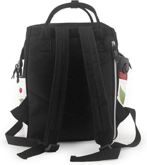 DWVTSLH Backpack Mummy Backpack Cute Cherry Diaper Bag Multifunction Nappy Bags Waterproof Large Capacity Travel