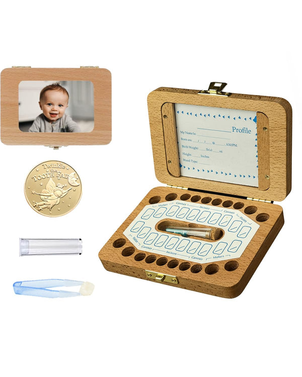 DegoCython Tooth Fairy Tooth Holder for Kids, Fairy Baby Keepsake Box for Lost