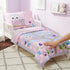 4 Set 100% EVERYDAY KIDS Piece Toddler Bedding - Owls - Soft Cotton Percale - Includes Comforter, Flat Sheet, Fitted