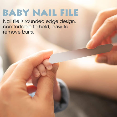 Set PAPABEAR Baby Nail Clippers with Cute Case, Infant Fingernail and Toenail File Kit for Newborn Manicure