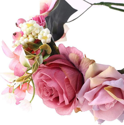 Girls Baby Shower Decoration, Adjustable Flower Crown Tiara and Growing A Princess Sash, Pink Party Gifts