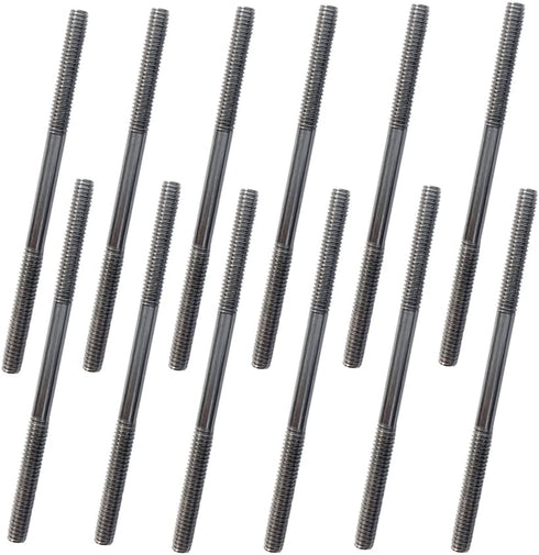 12Pcs M3 1.78" Pushrod Connector 304 Stainless Steel Rod Linkage for RC