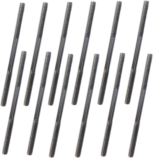 12Pcs M3 1.78" Pushrod Connector 304 Stainless Steel Rod Linkage for RC