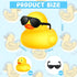 150 Pcs Yellow Mini Rubber Ducks in Bulk with Sunglasses, Christmas Duck Gifts for Baby Shower & Birthday Party