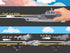 Set Crelloci Aircraft Carrier Military Naval Ship with Pull Back Army Fighter Jet Toy Small Scale Model Plane Submarine