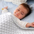 Pro Goleem Baby Soft Minky Dot Blanket with Silky Satin Backing - Baby Gifts for Boys and Girls (White, 30’’ x 40’’)