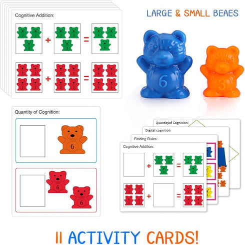 Bmag Counting Bears with Matching Sorting Cups, 90 Bears STEM Educational Toy for Toddler Pre-School Learning