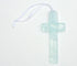 On Your Baptism Beautiful Handmade Aqua Glass Cross - Treasured Gift for Baby Girl or Boy