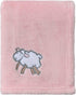 CREVENT 30''X40'' Light Cozy Plush Fluffy Warm Fleece Baby Blanket for Girl Infant Toddler Crib Cot, Pink Sheep